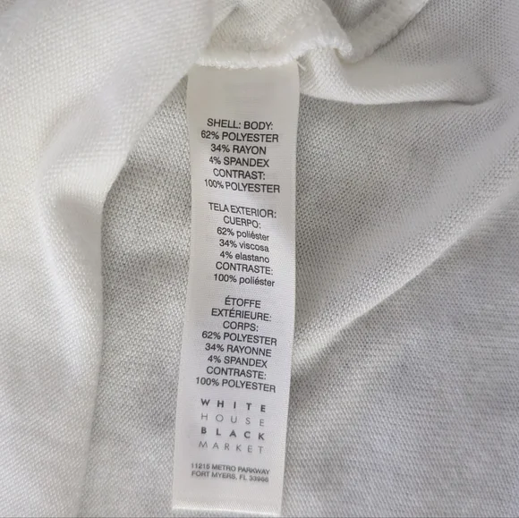 NWT White House Black Market Crochet Bell Sleeves Women's shirt - Picture 4 of 5